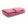 Reißverschlussbörse aus echtem Leder Hell Fuchsia pink, used look