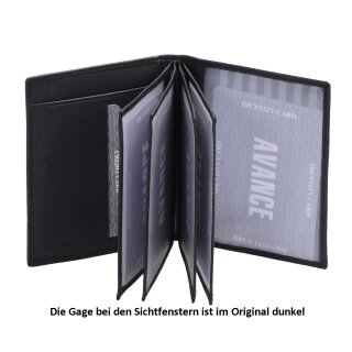 schwarze Ausweishülle buchform, Leder