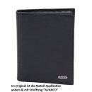 schwarze Ausweishülle buchform, Leder