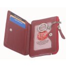 Echt Leder Schlüsseltasche rot mit 2 Ringen