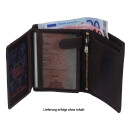 dunkelbraune Fettleder-Herrenbörse, Scheintasche, Hunter
