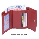 dunkelrote Leder-Knipsbörse, eckig