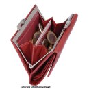 dunkelrote Leder-Knipsbörse, eckig