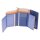 Lemondo Damenlangbörse, Leder, viele Kartenfächer, blau/beige/orange