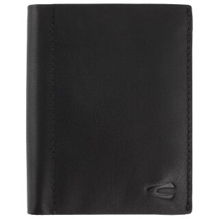 Herrenbörse Brieftasche Ledergeldbörse hochformat schwarz black niagara