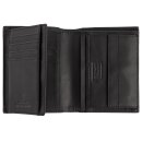 Herrenbörse Brieftasche Ledergeldbörse hochformat schwarz black niagara