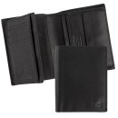Herrenbörse Brieftasche Ledergeldbörse hochformat schwarz black niagara