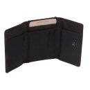 dunkelbraune Fettleder-Minibörse,...