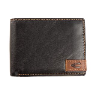 camel active Scheintasche Geldbörse Herrenbörse querformat, Leder schwarz black california