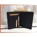 schwarze Fettlederbörse Antiklederbörse Brieftasche Used Look
