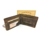 Vintage Totenkopf Geldbörse mit Kette aus Leder in Braun für Herren