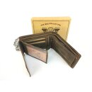 Vintage Totenkopf Geldbörse mit Kette aus Leder in Braun für Herren