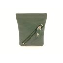 Schlüsseltasche aus Leder grün Glocke