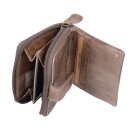 Leder Damenbörse, taupe