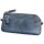 blaue Schlüsseltasche aus hochwertigem Leder und 2 Schlüsselringen