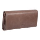 Damen Portemonnaie Braun aus Leder – große Geldbörse mit Kartenfächern