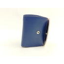 Damenbörse mit Klappe blau/beige