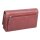 Damen Geldbörse aus Echtleder cherry rot – kompakte Überschlagbörse mit RFID