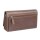 Echtleder Damengeldbörse, braun 22 Kartenfächer