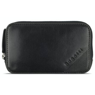 schwarze bugatti Lederschlüsseltasche Schlüsseletui echt Leder