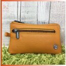 Leder-Schlüsseltasche gelb klein mit praktischer...